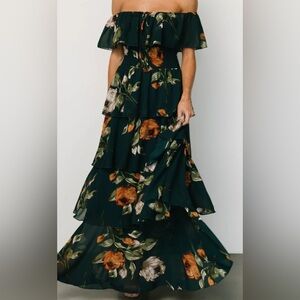 Floral Off-Shoulder Maxi Dress fall wedding guess dress